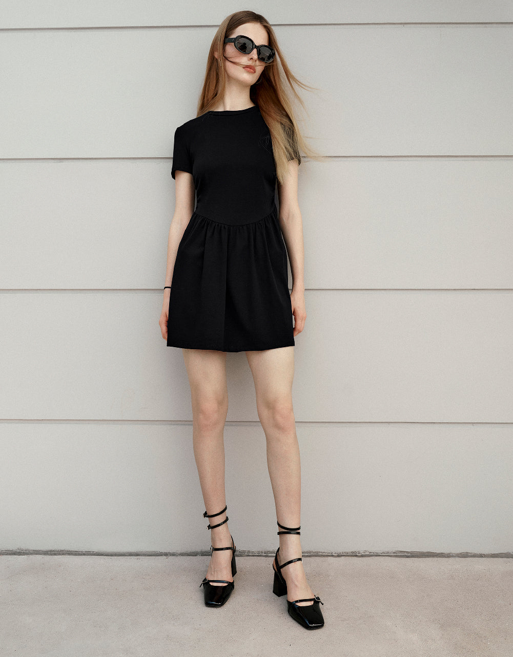 Crew Neck Skater Dress