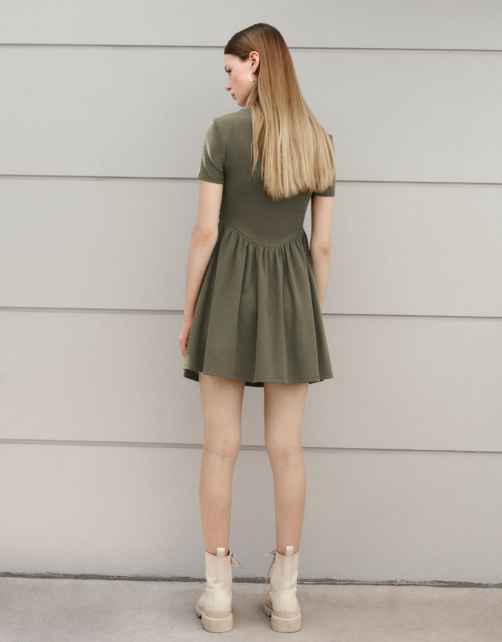 Crew Neck Skater Dress