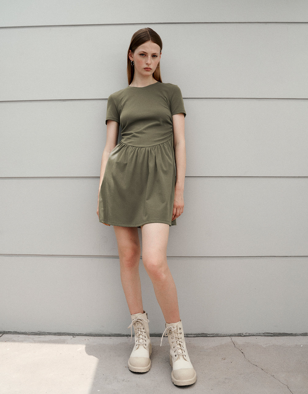 Crew Neck Skater Dress