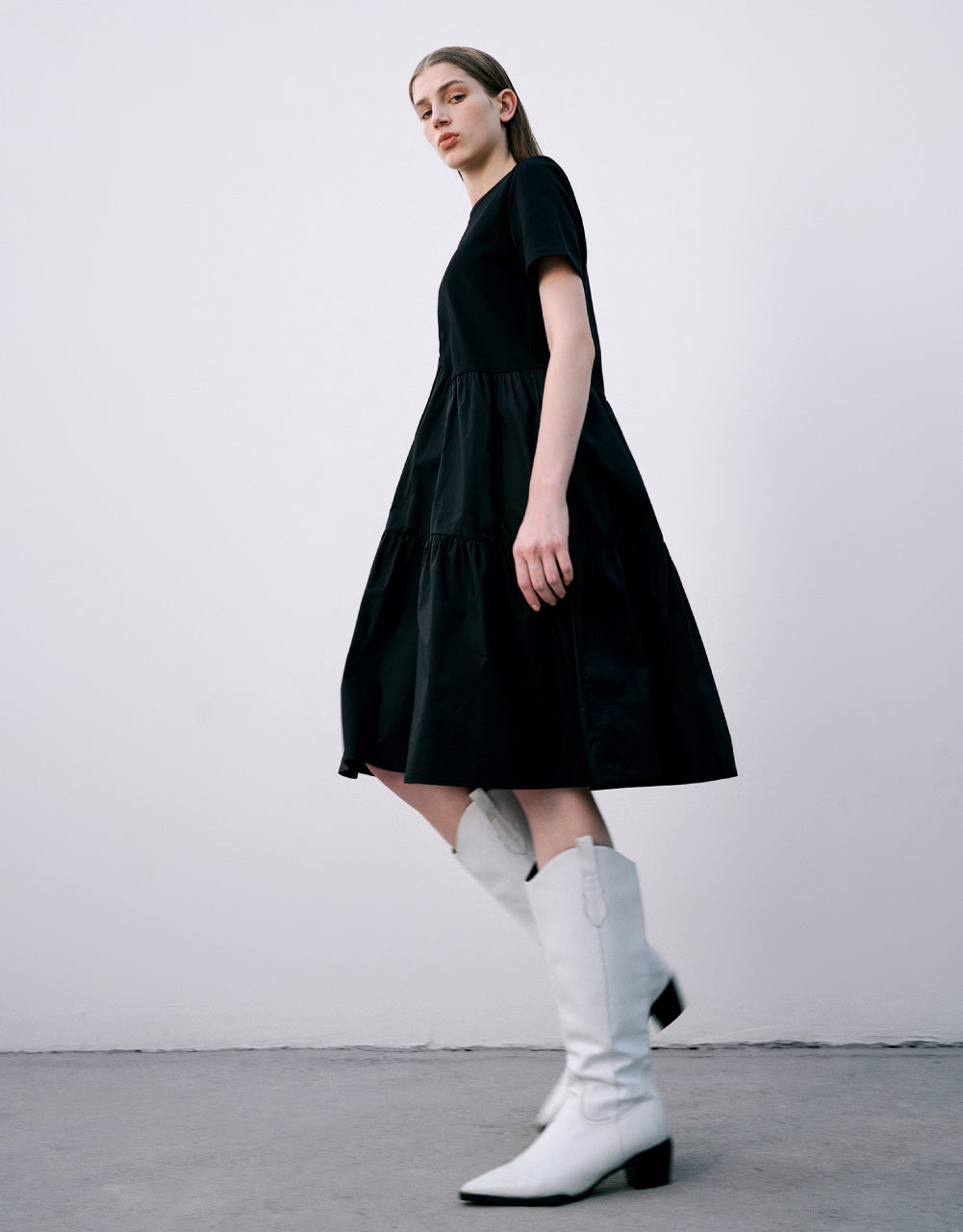 Crew Neck A-Line Dress