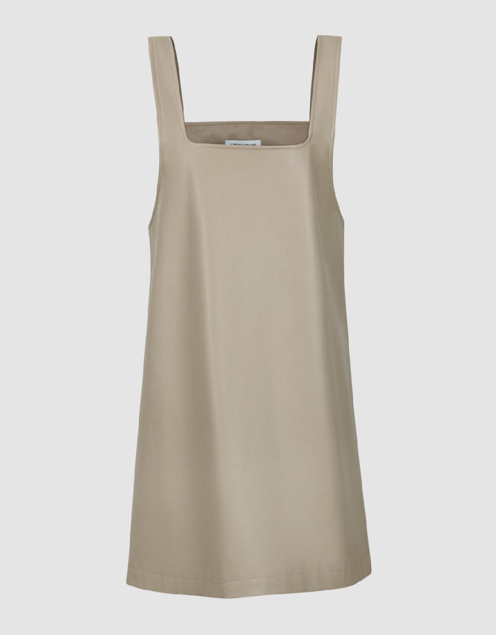 Sleeveless Vegan Leather A-Line Dress