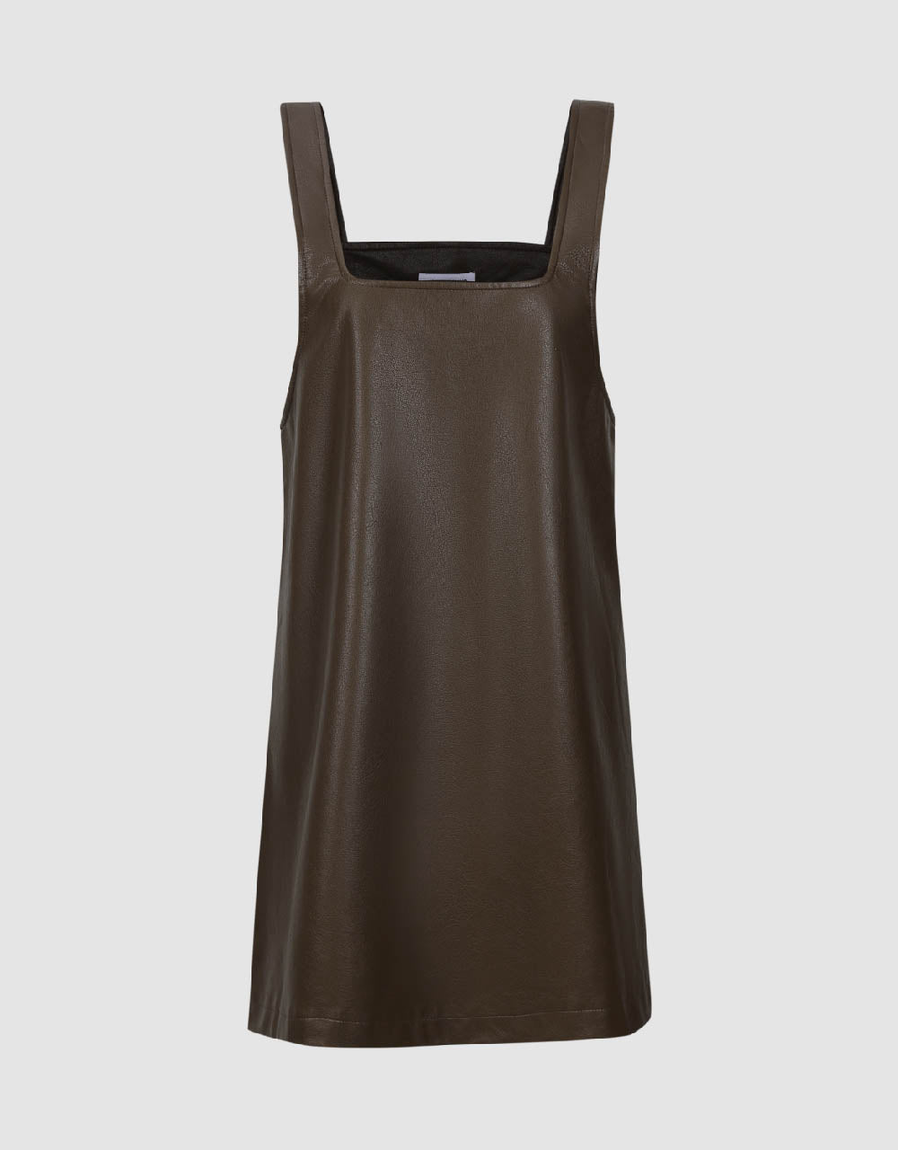 Sleeveless Vegan Leather A-Line Dress