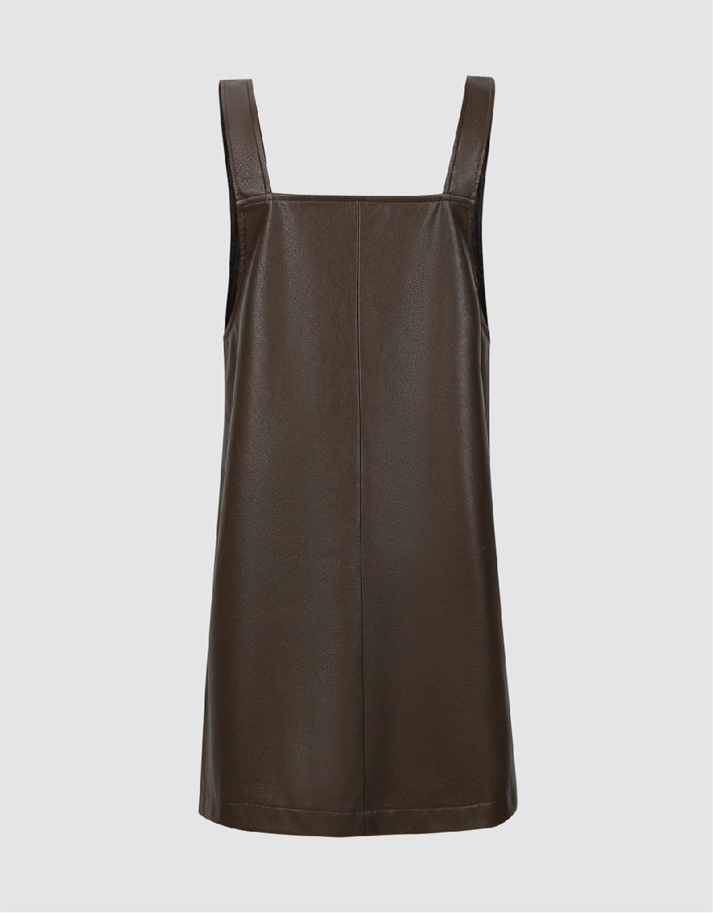 Sleeveless Vegan Leather A-Line Dress