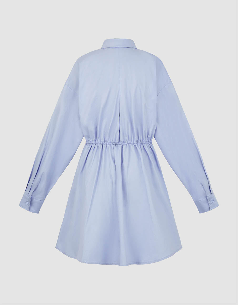 Drop Shoulder Sleeve Skater Shirt Dress