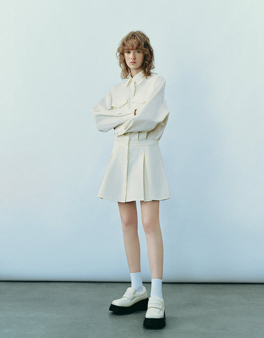 Lapel Loose A-Line Dress