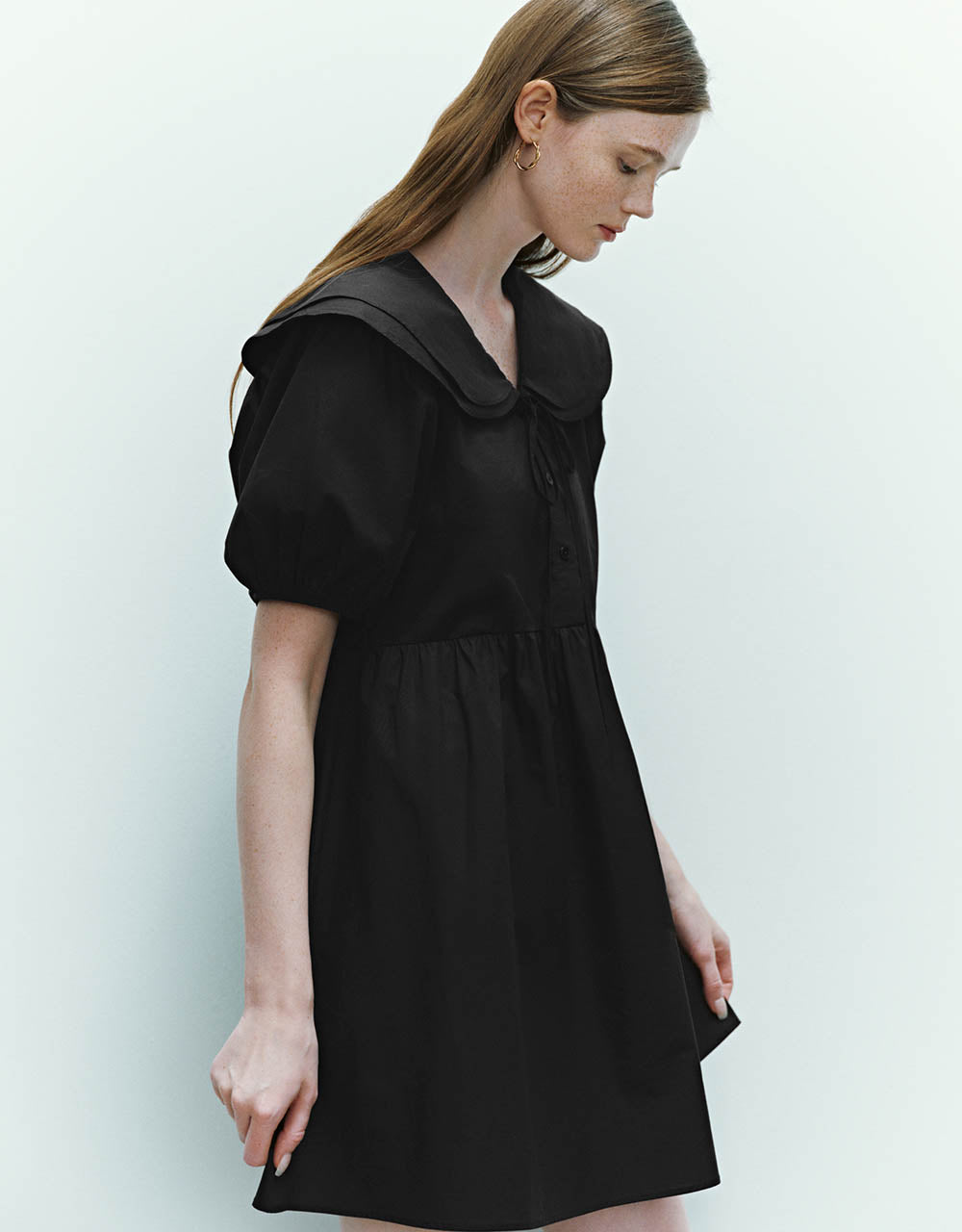 Sailor Collar Neck A-Line Dress