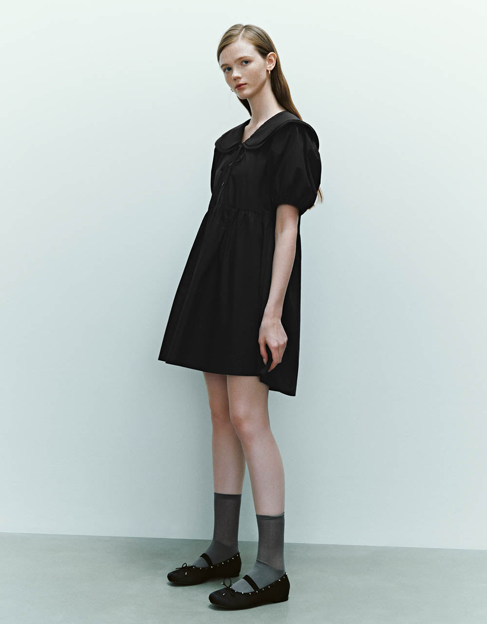 Sailor Collar Neck A-Line Dress