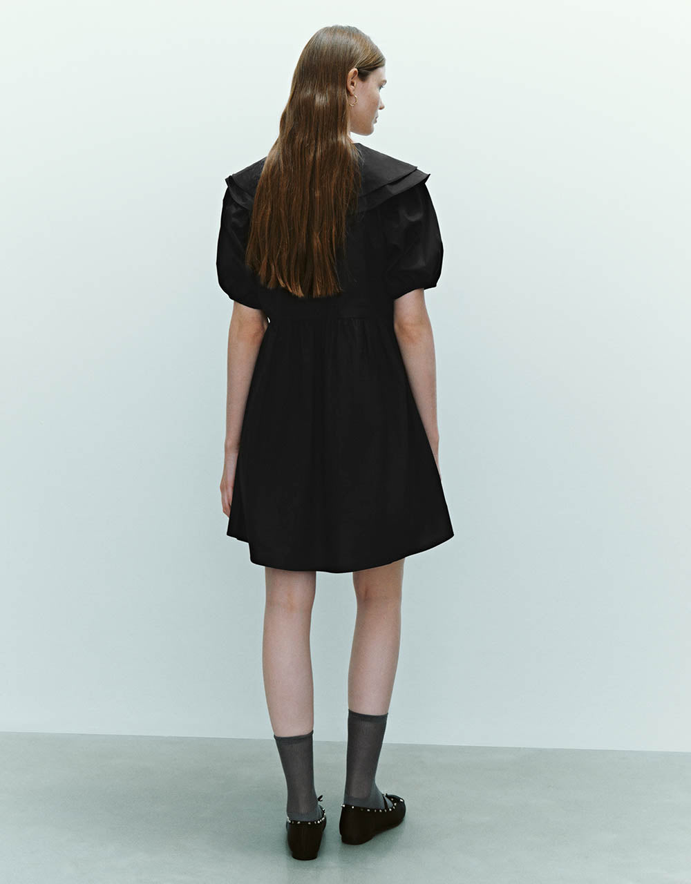 Sailor Collar Neck A-Line Dress