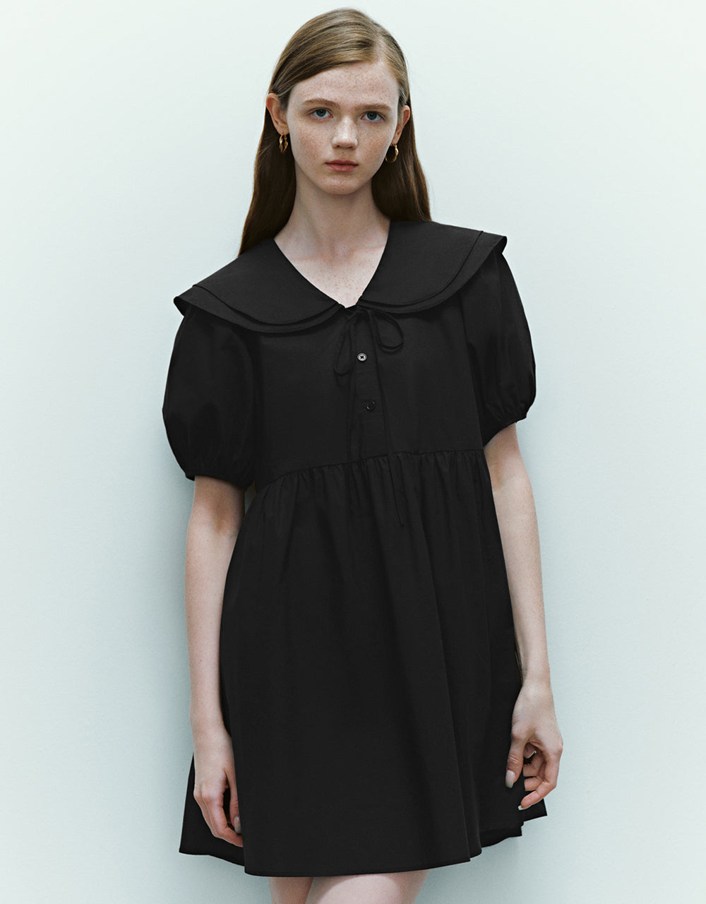 Sailor Collar Neck A-Line Dress