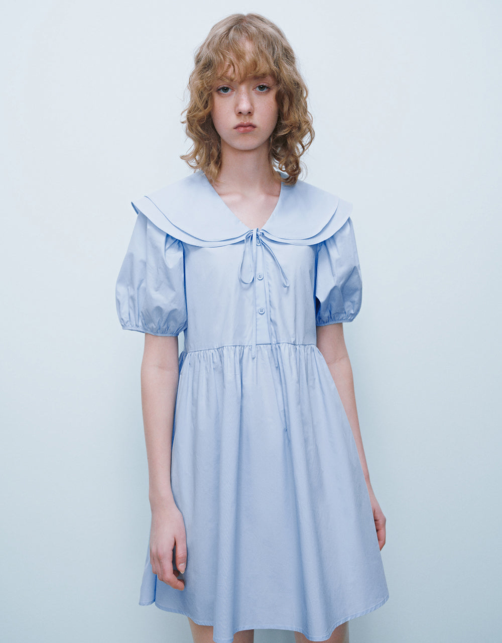 Sailor Collar Neck A-Line Dress