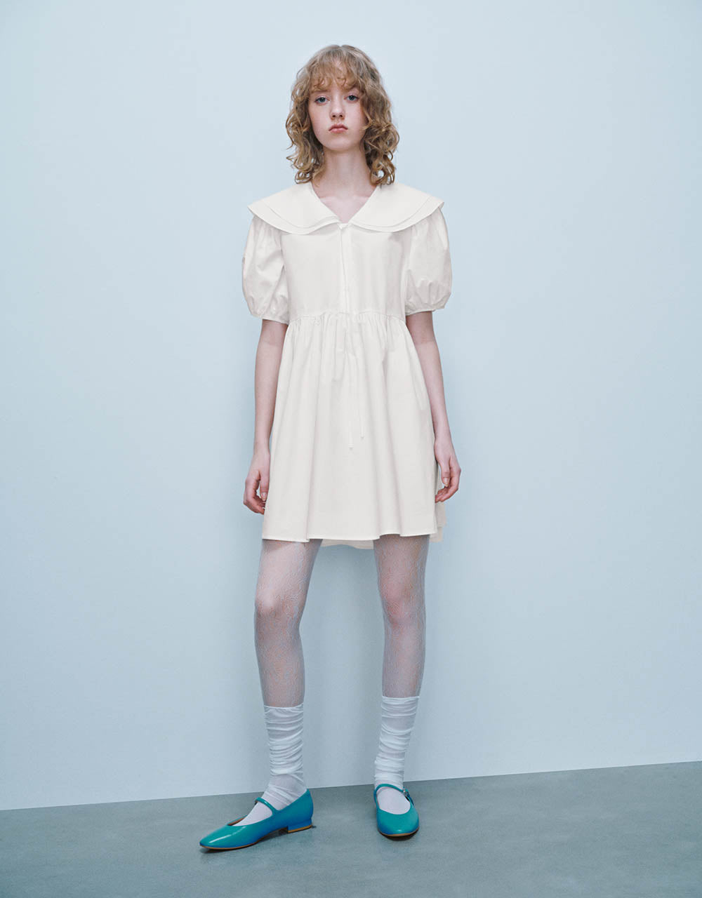 Sailor Collar Neck A-Line Dress