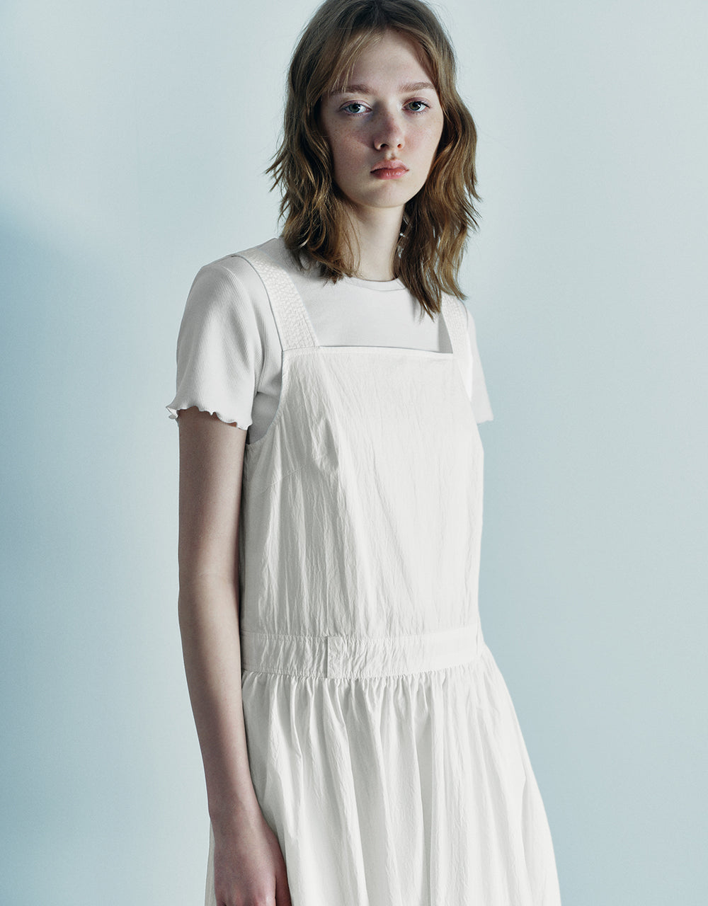 Sleeveless Square-cut Collar A-Line Dress