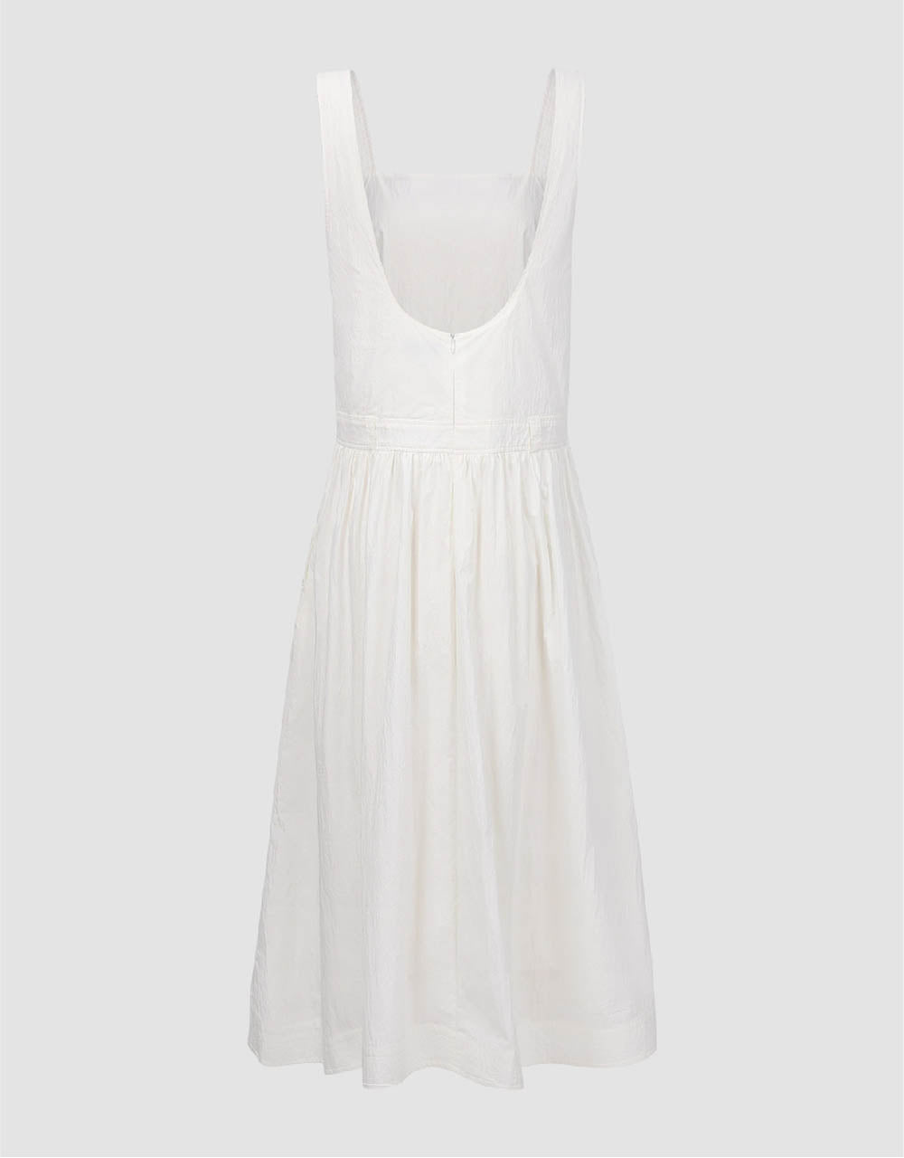 Sleeveless Square-cut Collar A-Line Dress