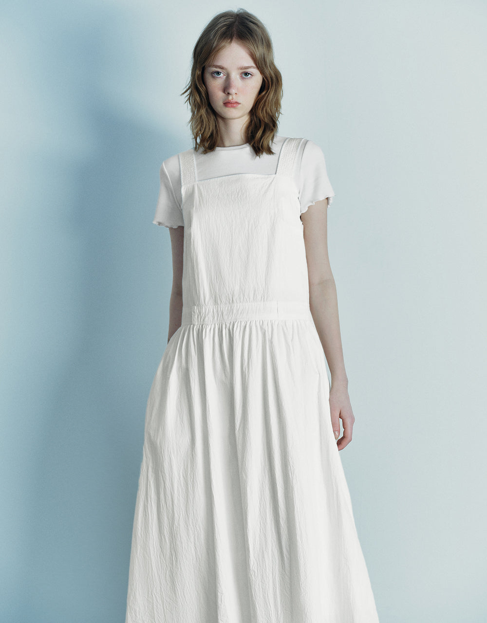 Sleeveless Square-cut Collar A-Line Dress