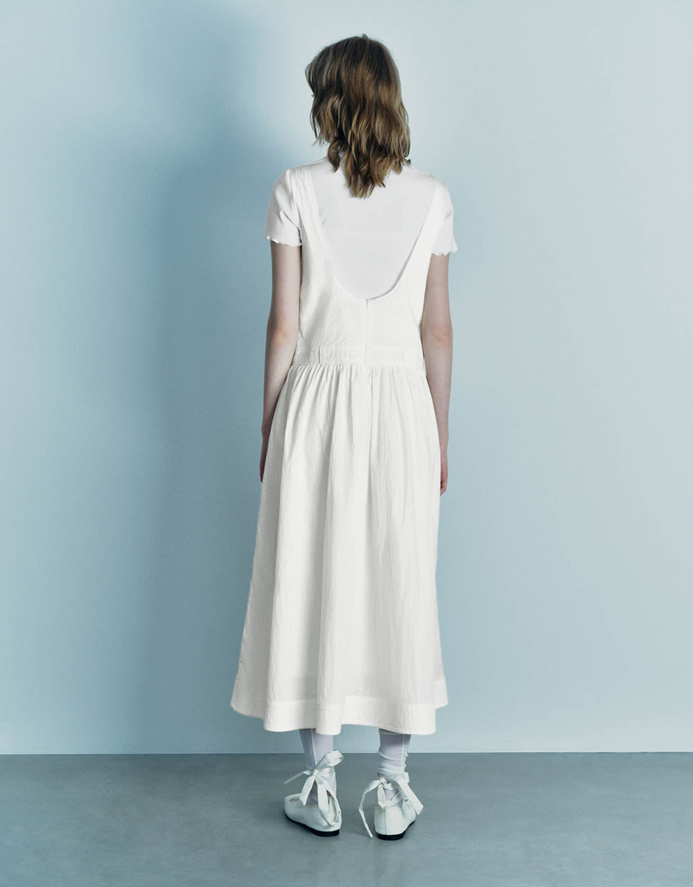 Sleeveless Square-cut Collar A-Line Dress