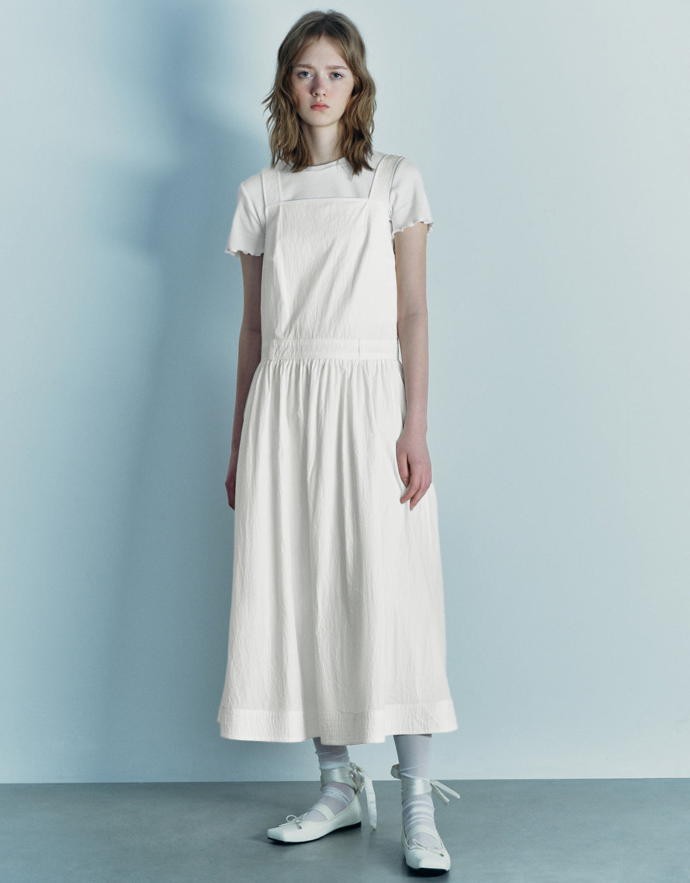 Sleeveless Square-cut Collar A-Line Dress