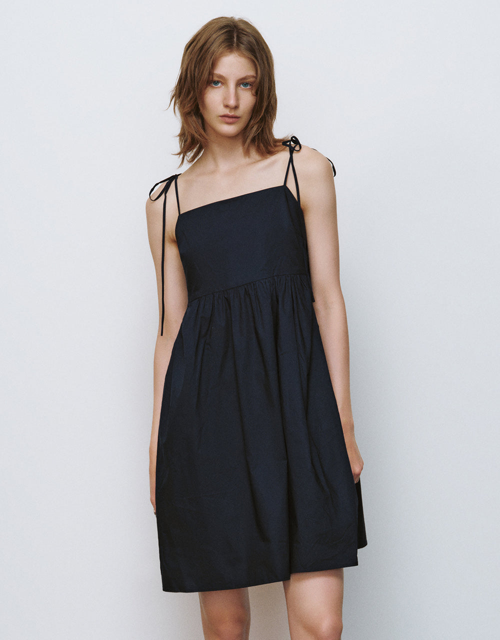 Square-cut Collar A-Line Cami Dress