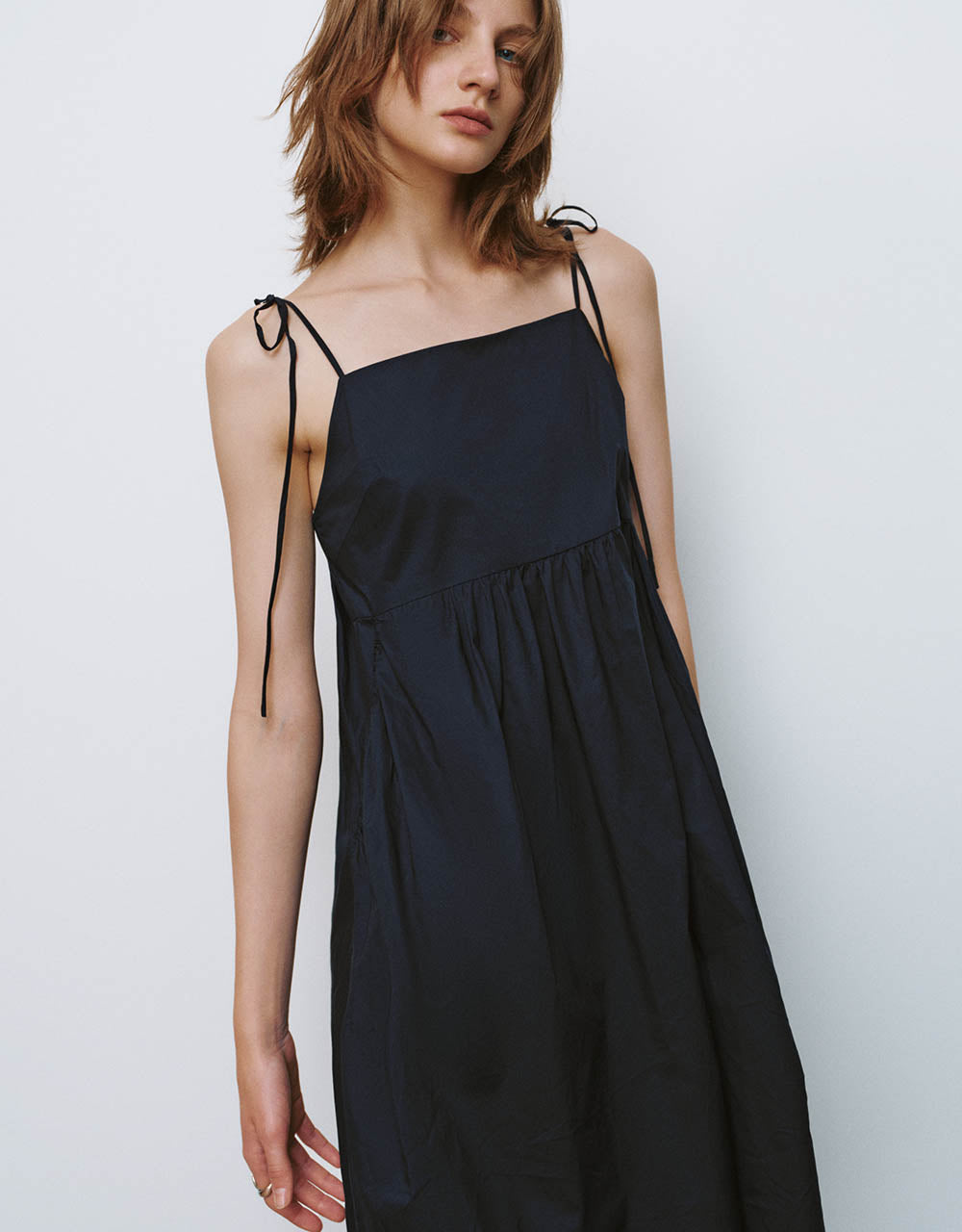 Square-cut Collar A-Line Cami Dress