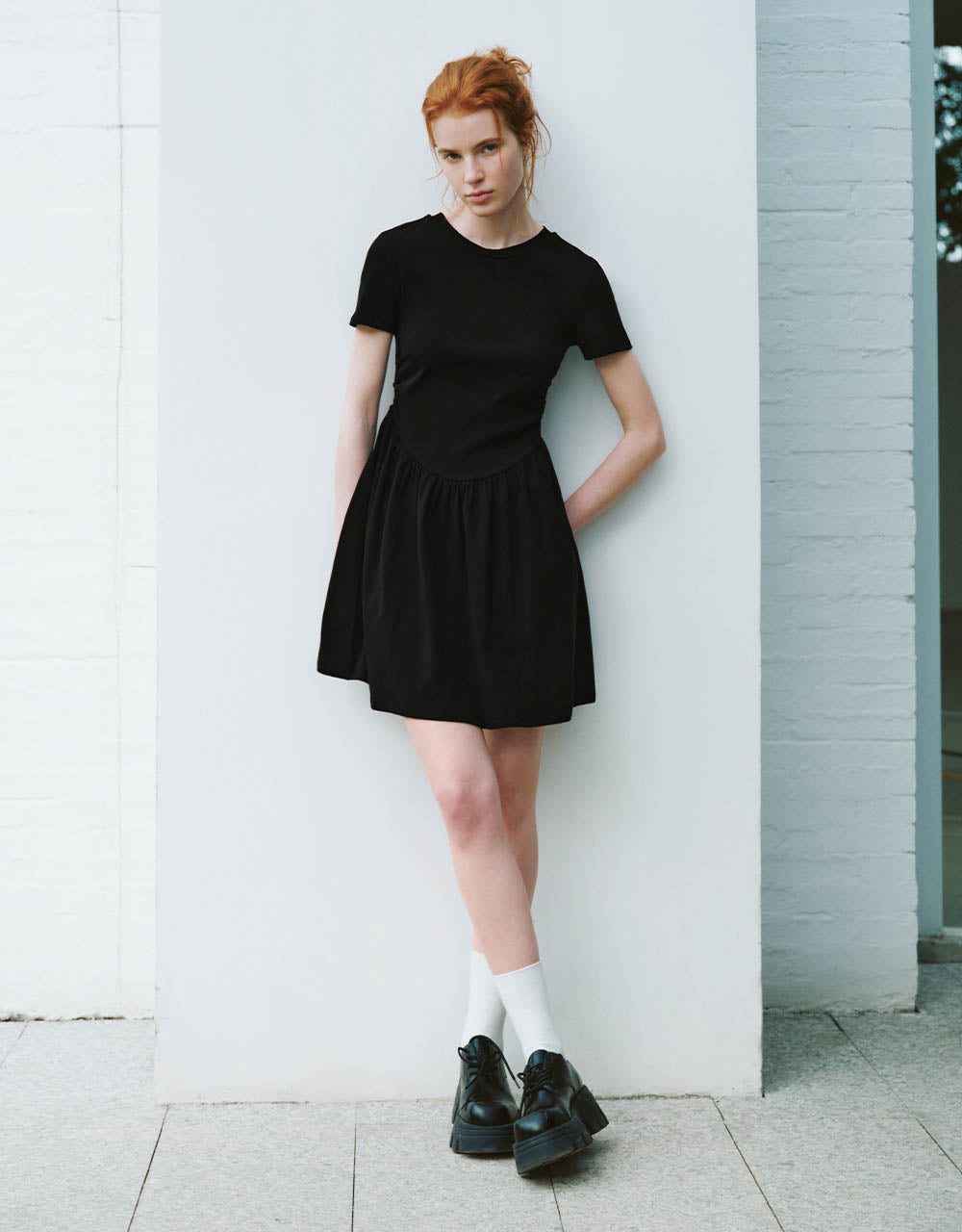 Crew Neck A-Line Dress