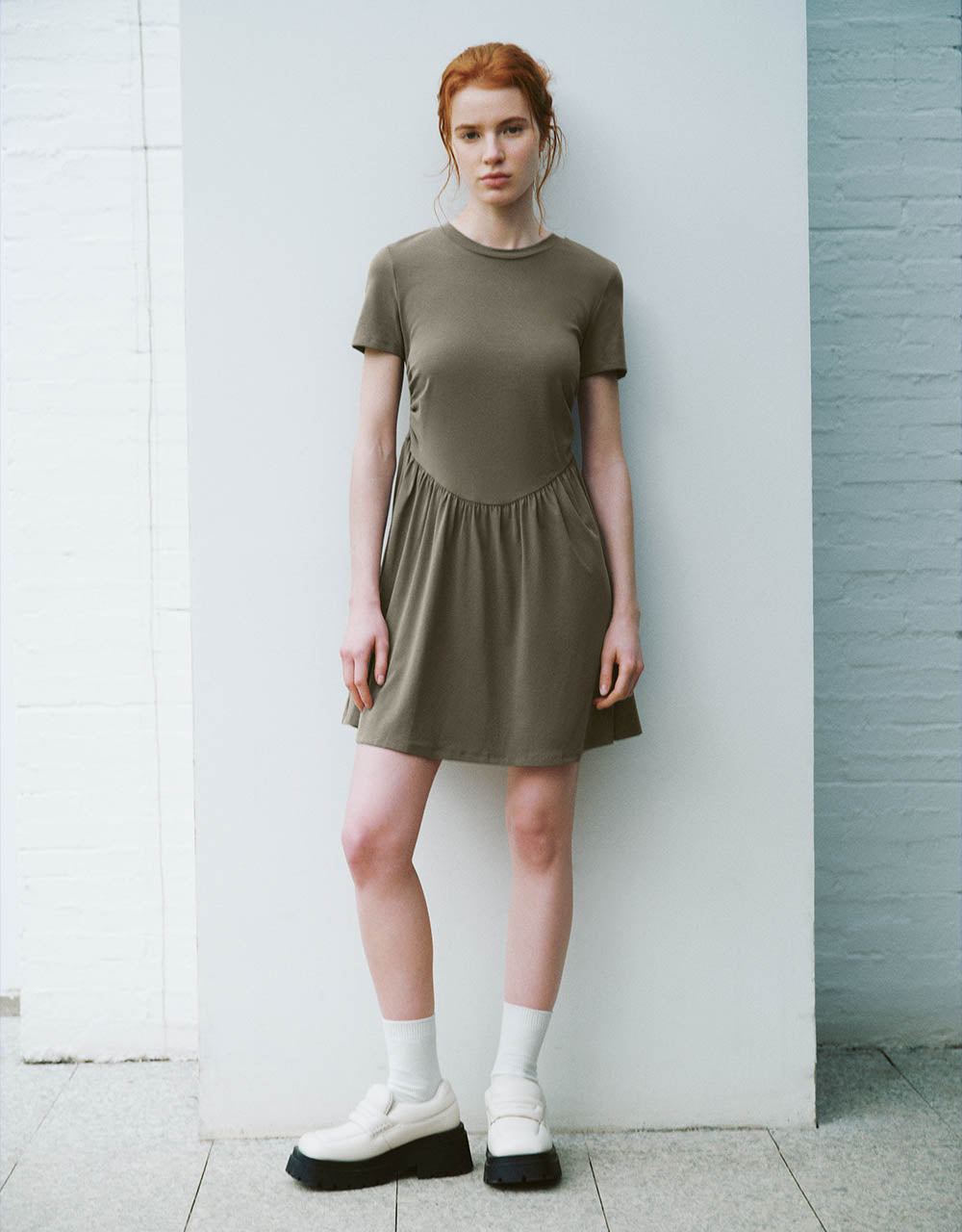 Crew Neck A-Line Dress