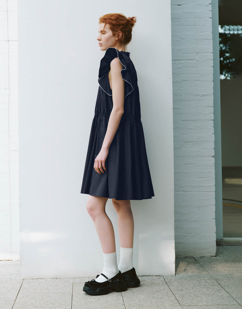 Sleeveless Crew Neck A-Line Dress