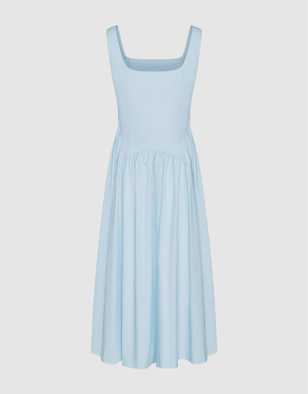 Sleeveless Square-cut Collar A-Line Dress