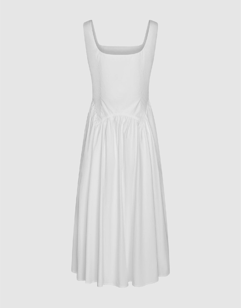 Sleeveless Square-cut Collar A-Line Dress