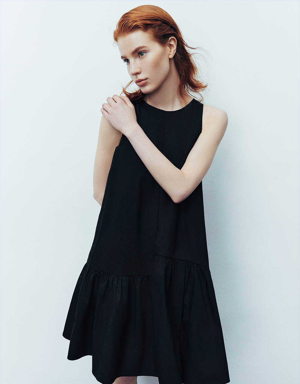 Sleeveless Crew Neck A-Line Dress