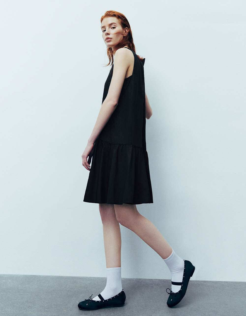 Sleeveless Crew Neck A-Line Dress