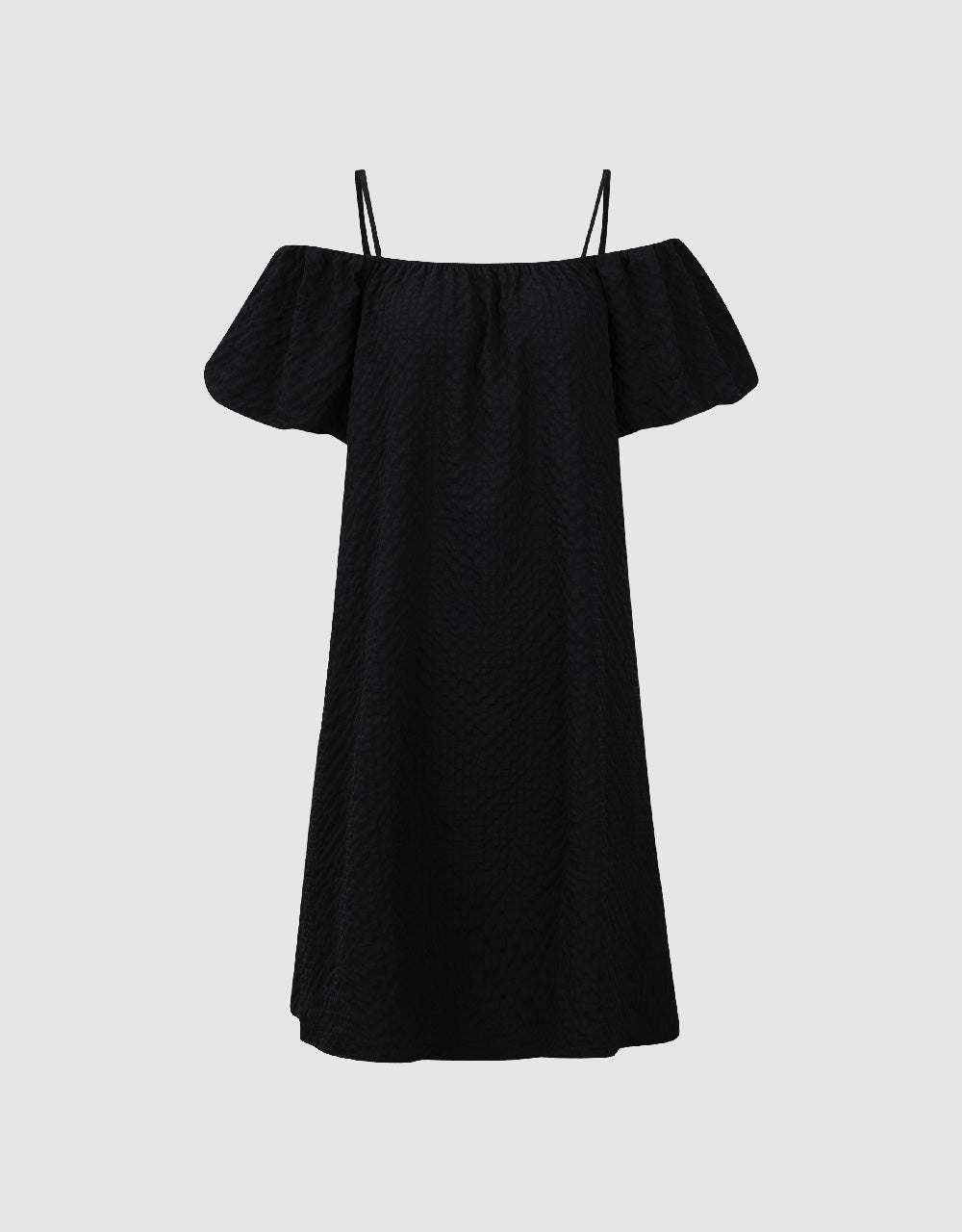 Puff Sleeve Off-Shoulder A-Line Dress