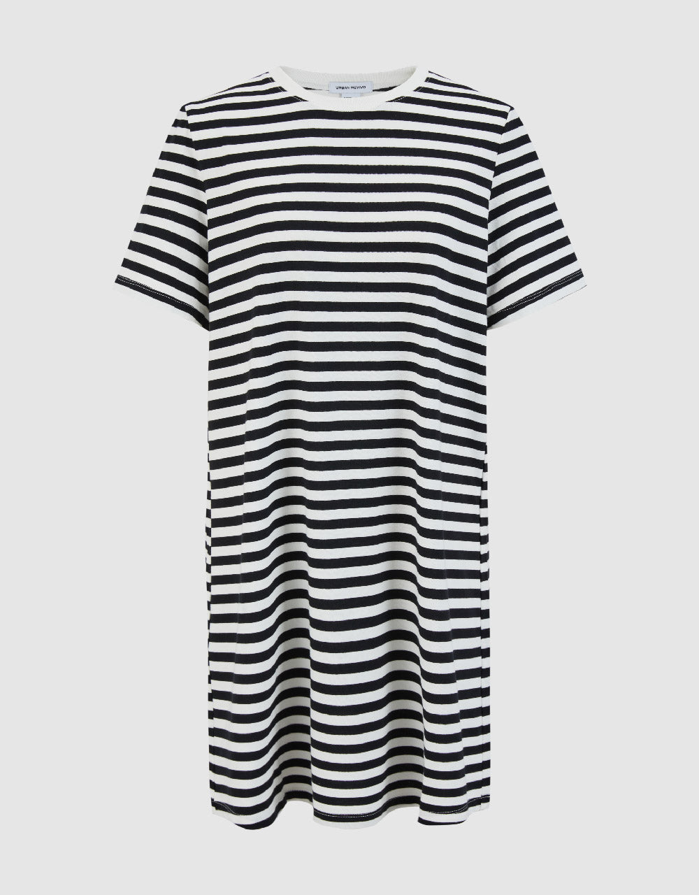 Striped Crew Neck Straight Dress