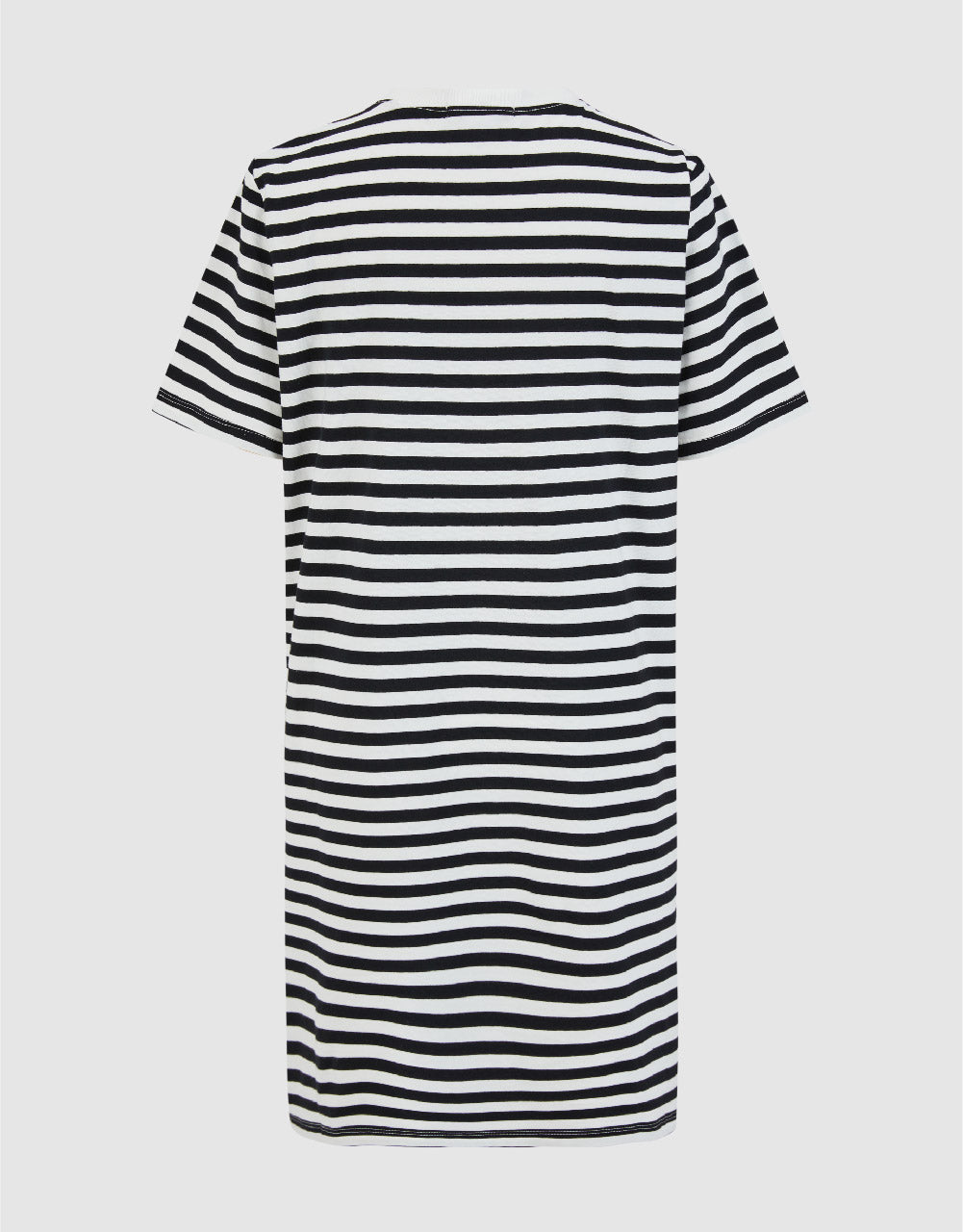 Striped Crew Neck Straight Dress