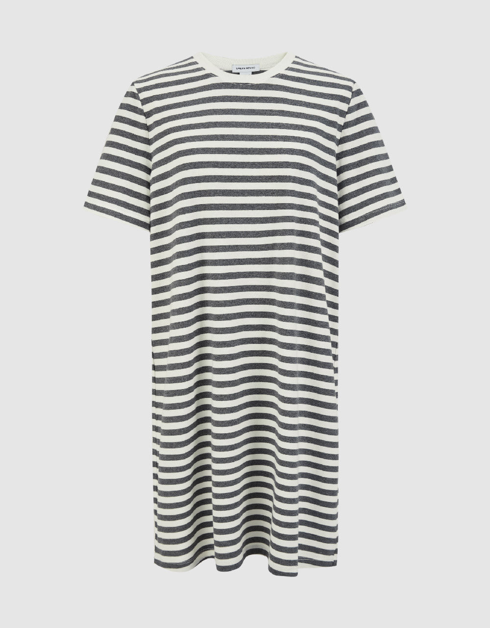 Striped Crew Neck Straight Dress