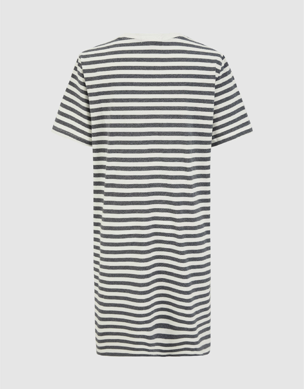 Striped Crew Neck Straight Dress