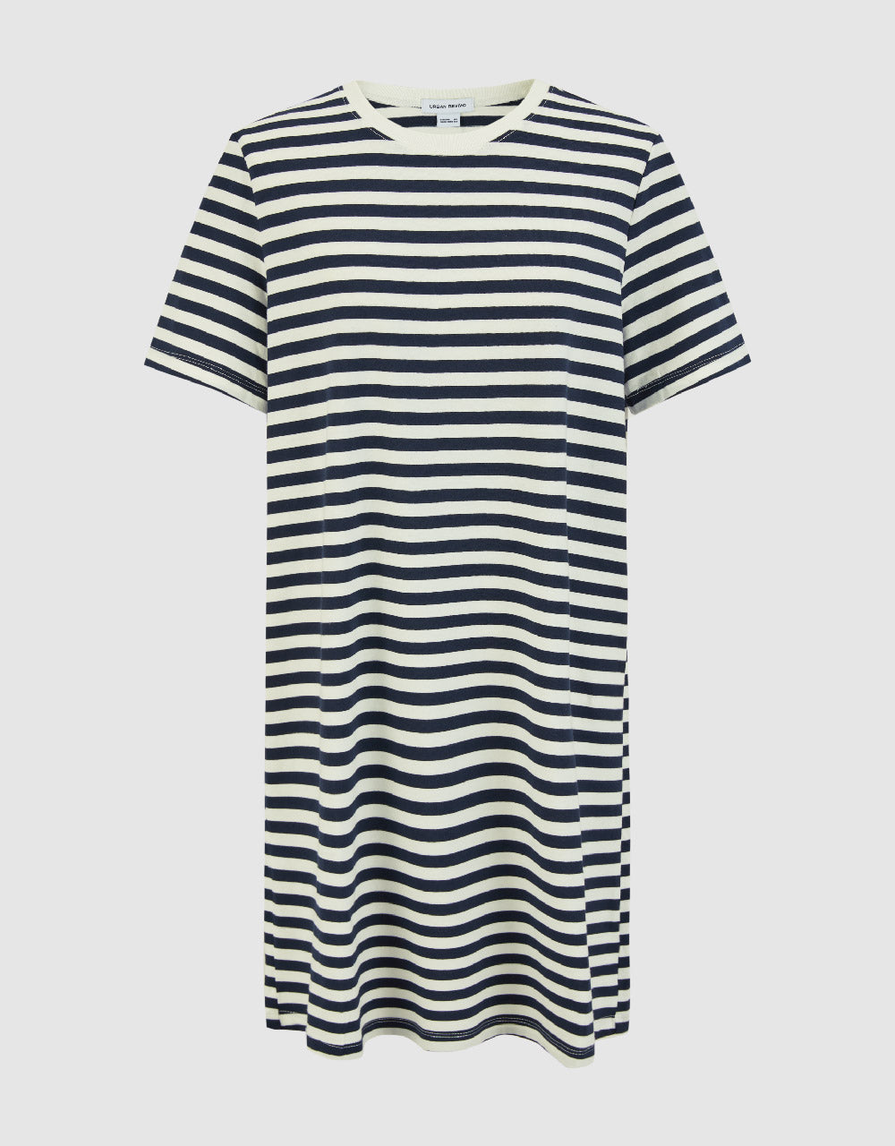 Striped Crew Neck Straight Dress