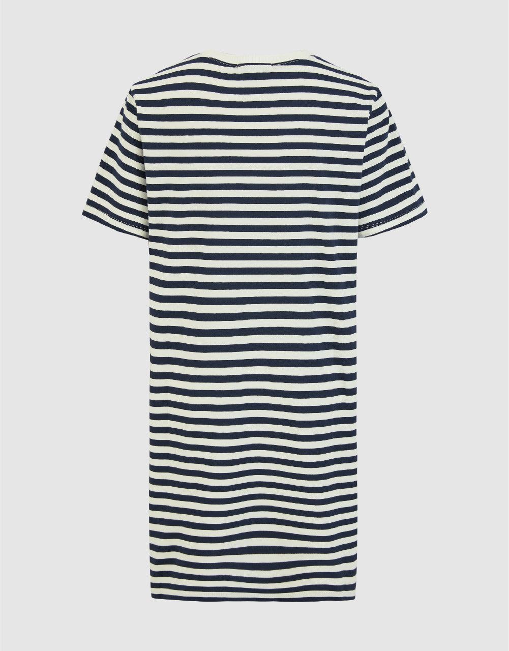 Striped Crew Neck Straight Dress