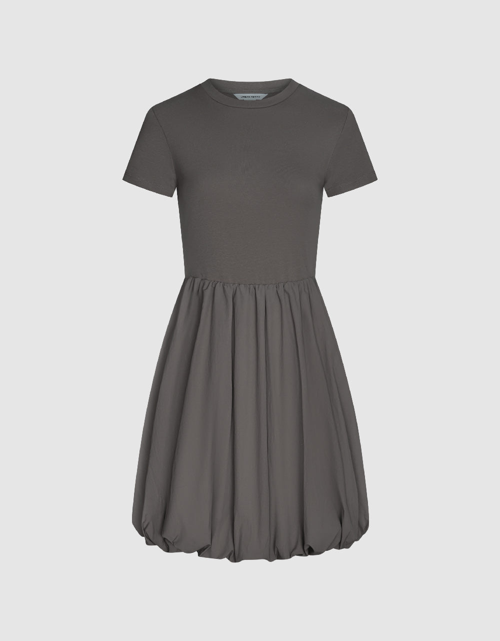 Bubble Hem Crew Neck A-Line Dress