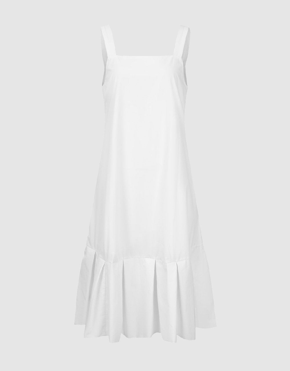 Sleeveless Square-cut Collar A-Line Dress