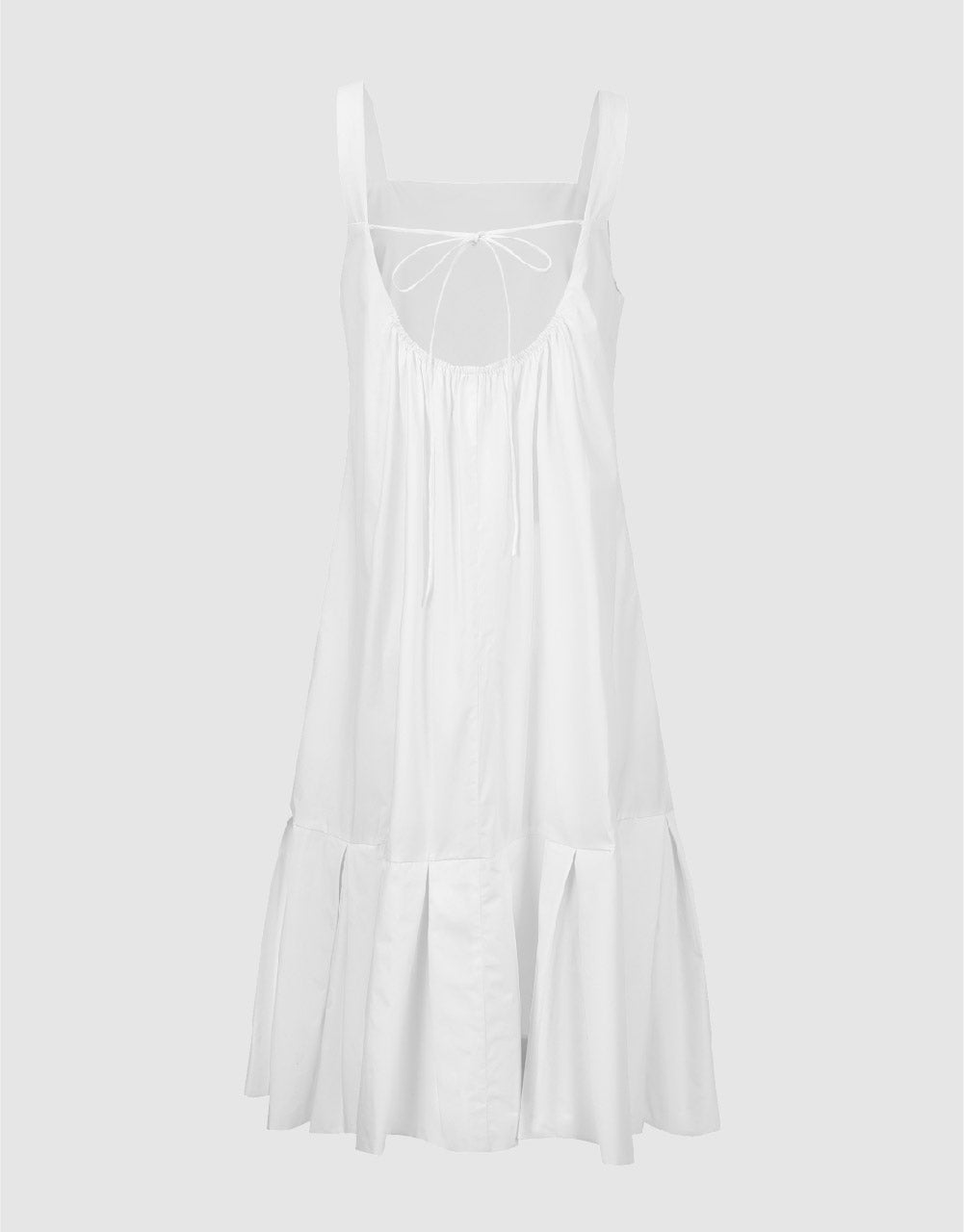 Sleeveless Square-cut Collar A-Line Dress