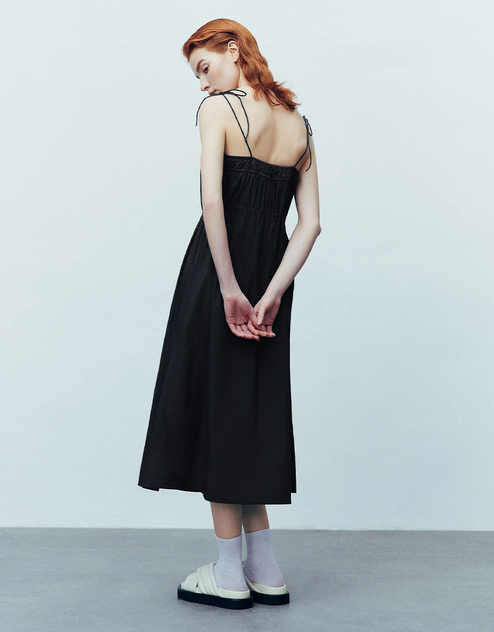 Sleeveless Square-cut Collar A-Line Dress