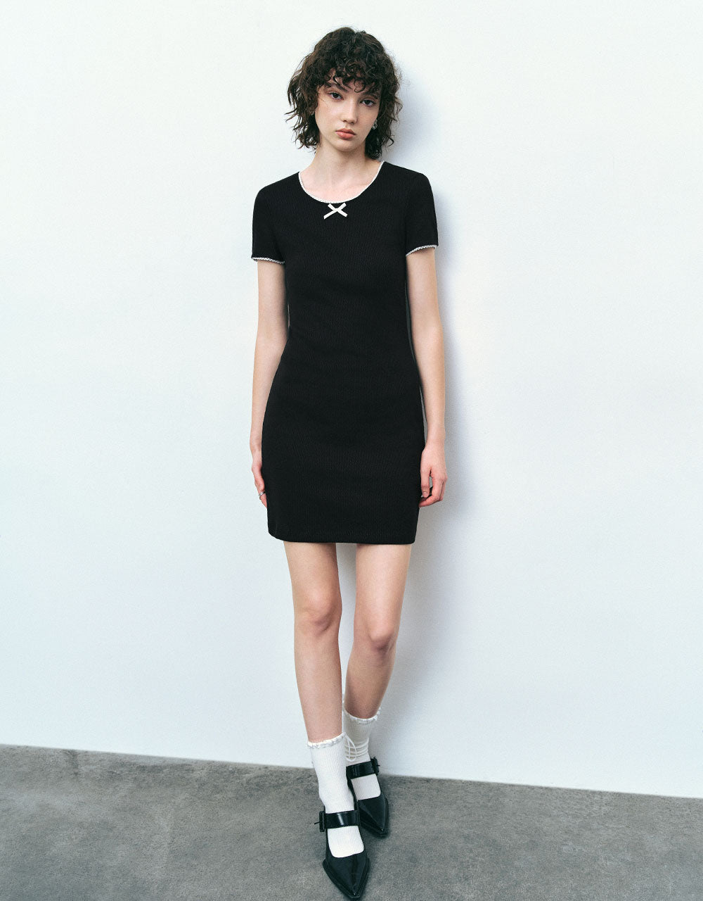 Crew Neck Skater Knitted Dress