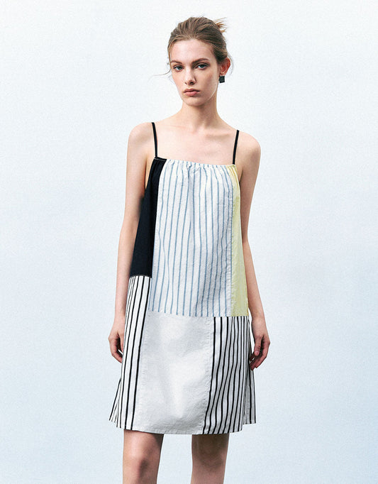 Striped Mini A-Line Dress