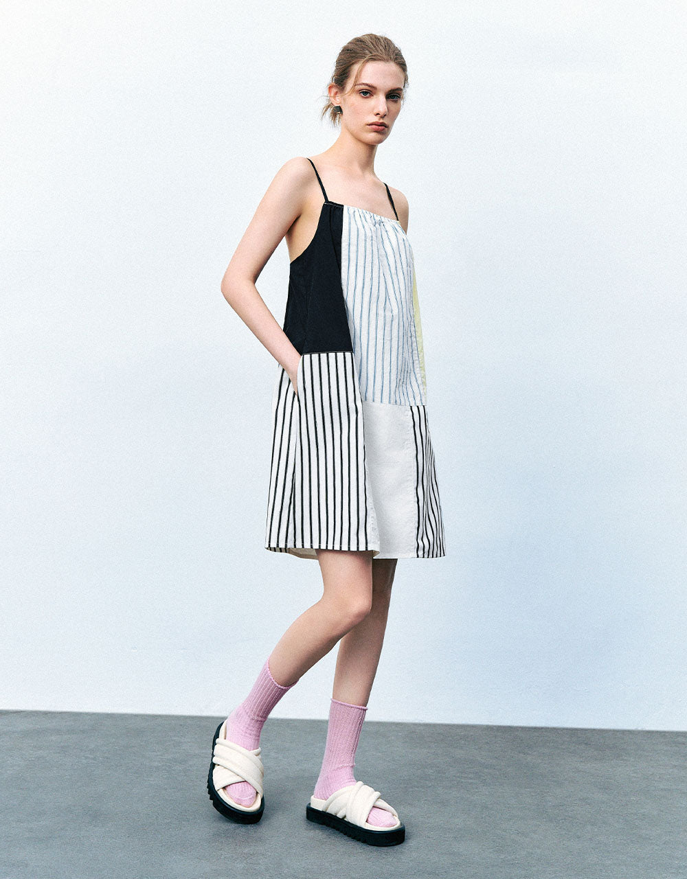 Striped Mini A-Line Dress