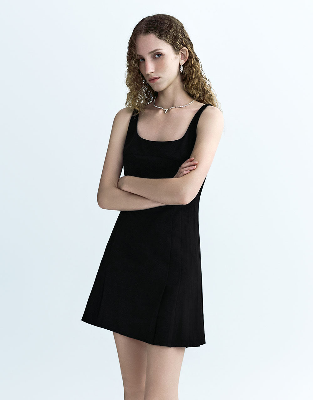 Sleeveless U Neck Skinny Dress