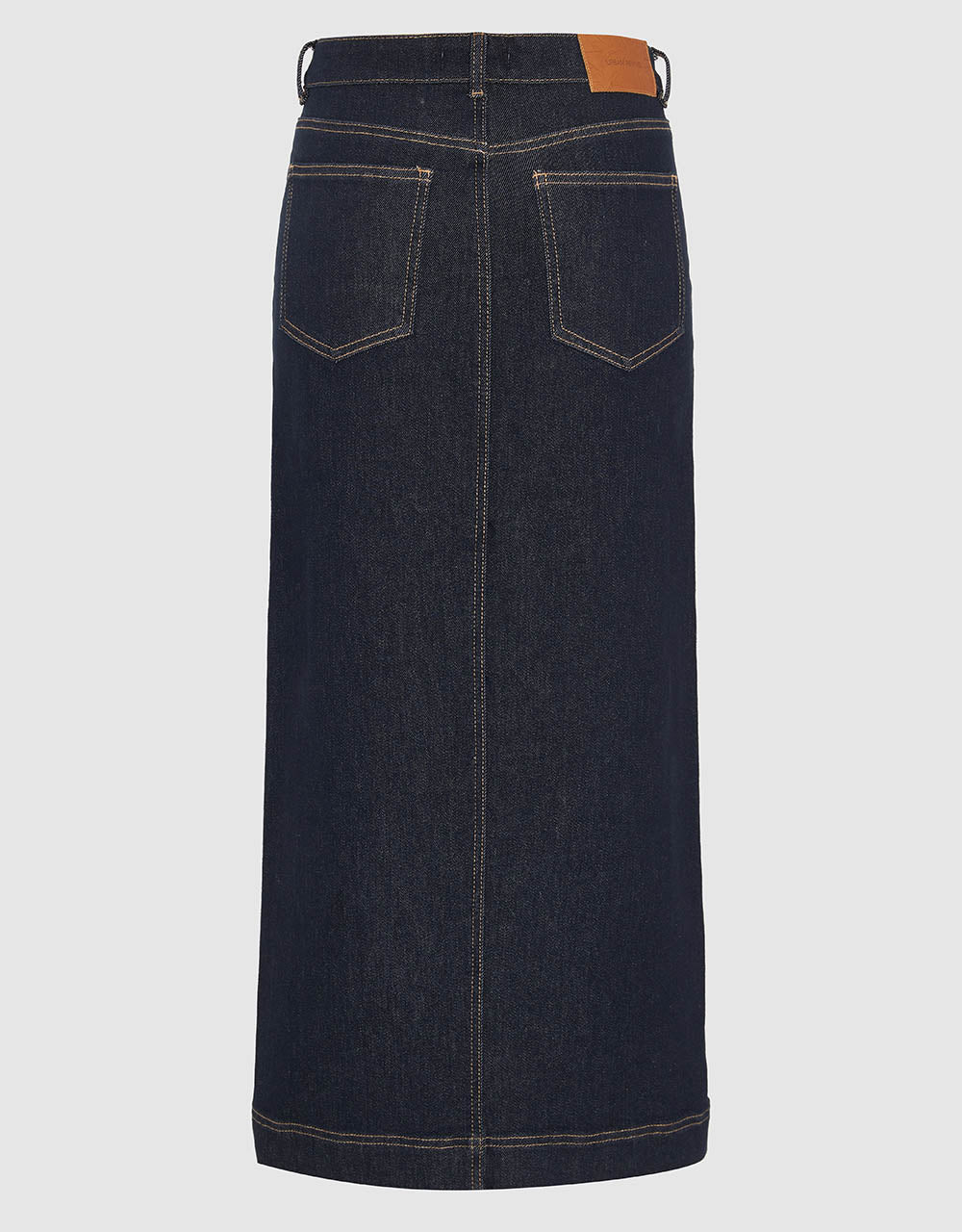 Split Hem Straight Denim Skirt