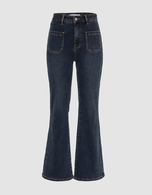 Front Pockets Flare Jeans