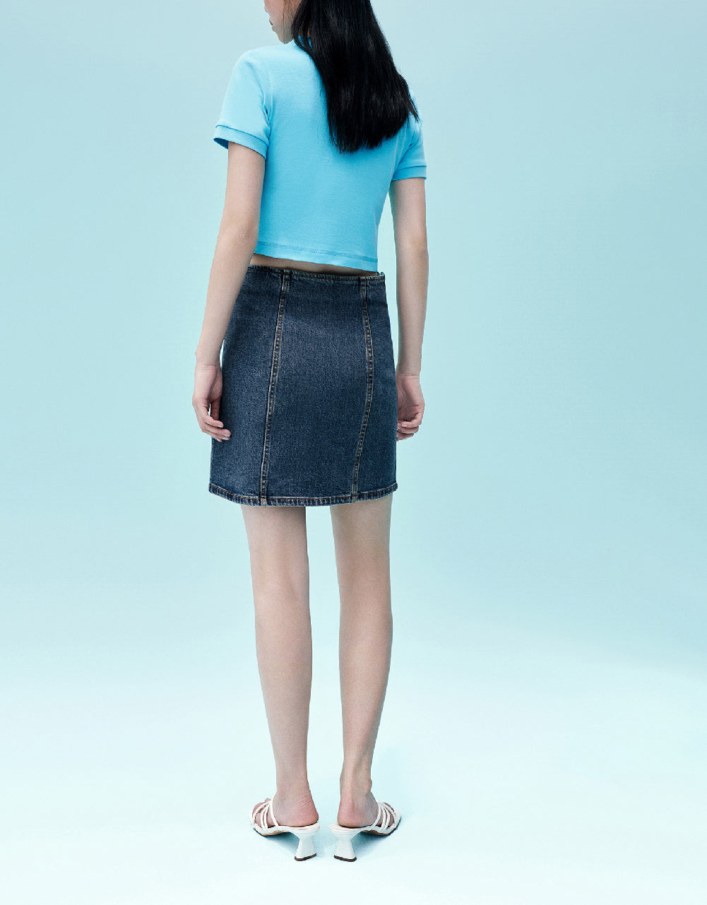 Mini A-Line Denim Skirt