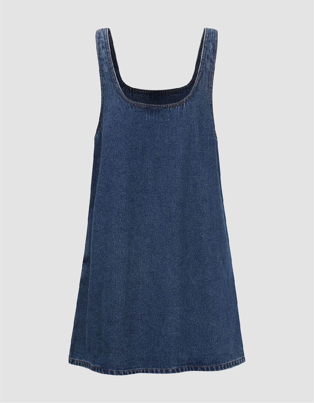 Sleeveless U Neck Denim Dress