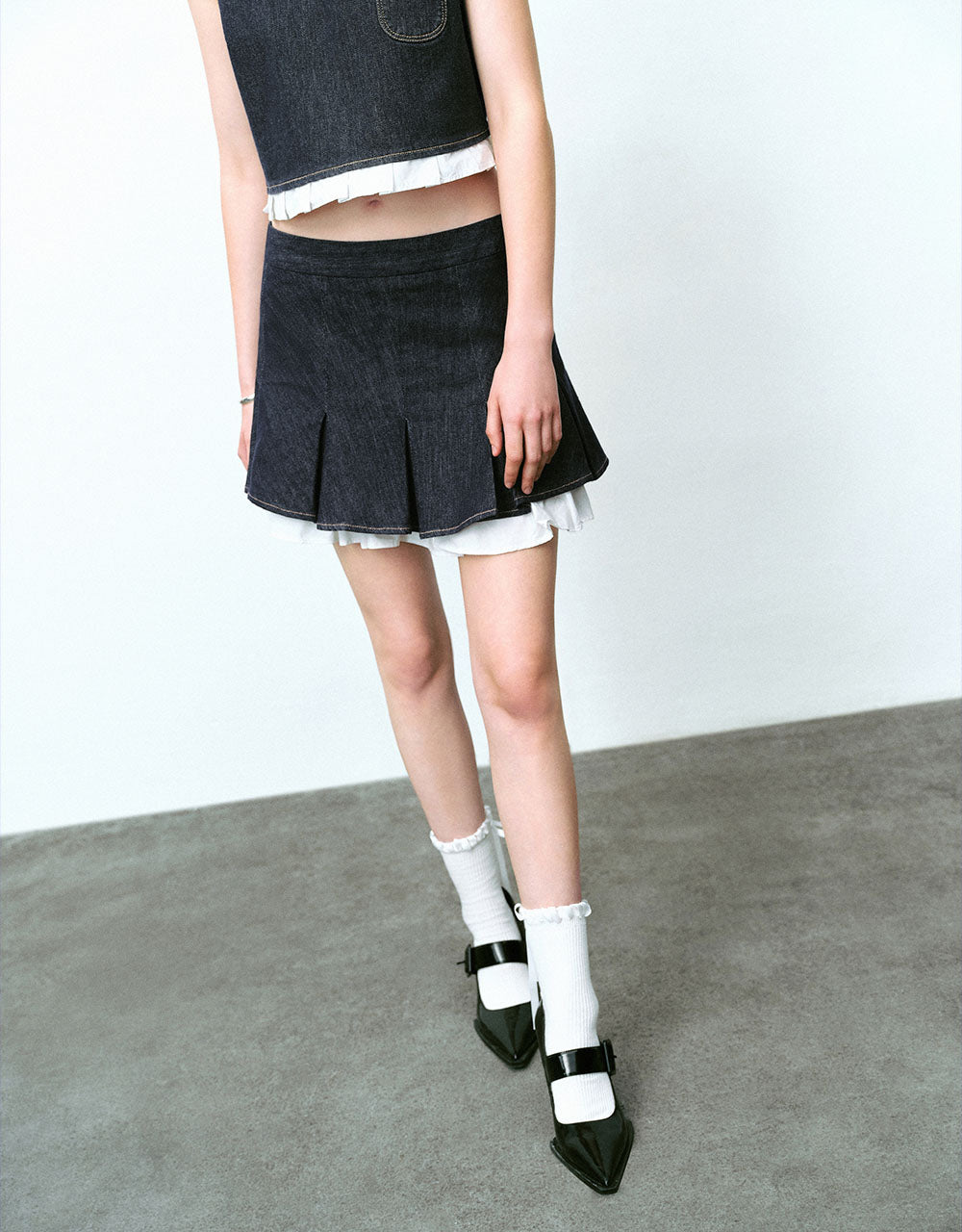 Mini A-Line Denim Skirt