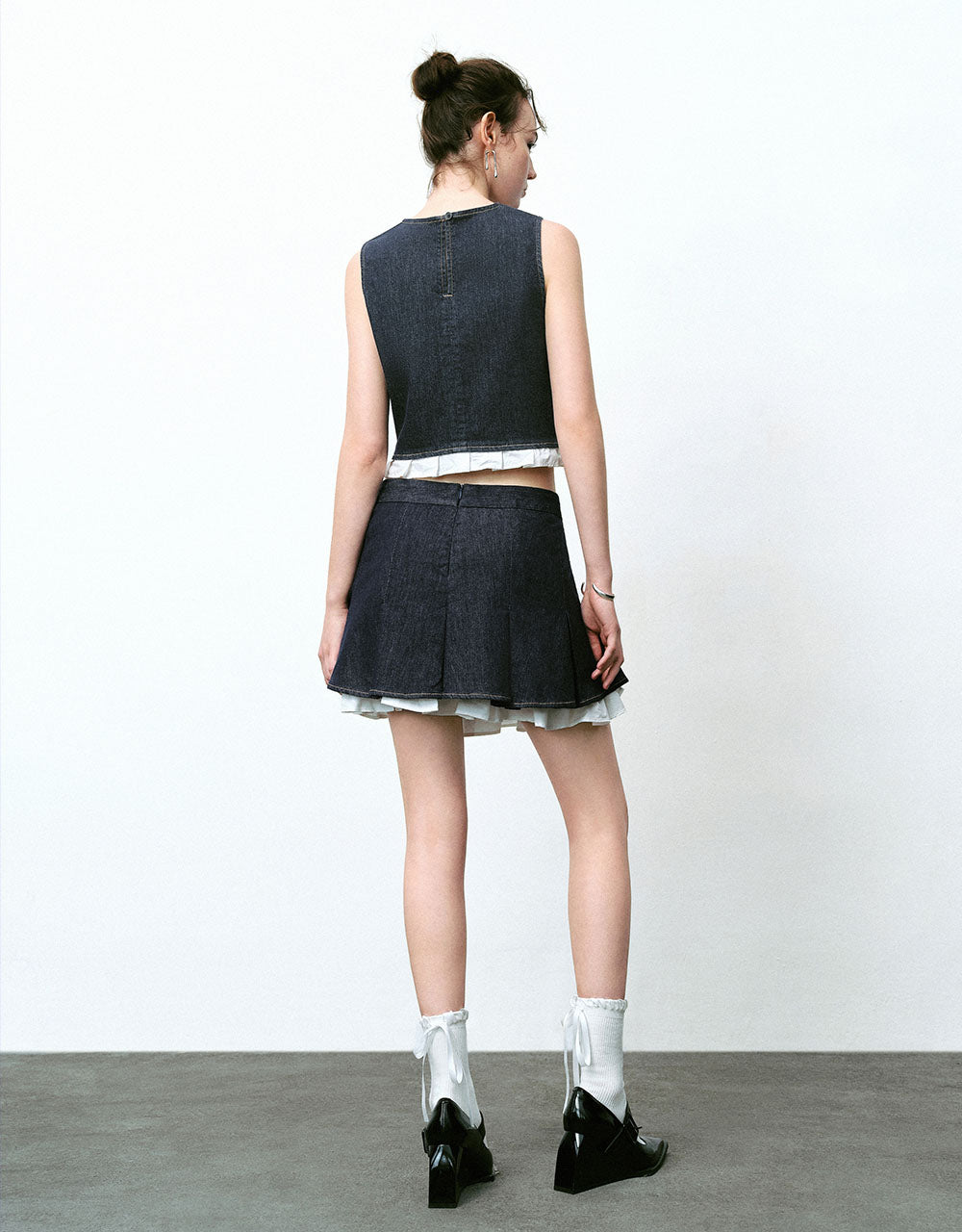 Mini A-Line Denim Skirt